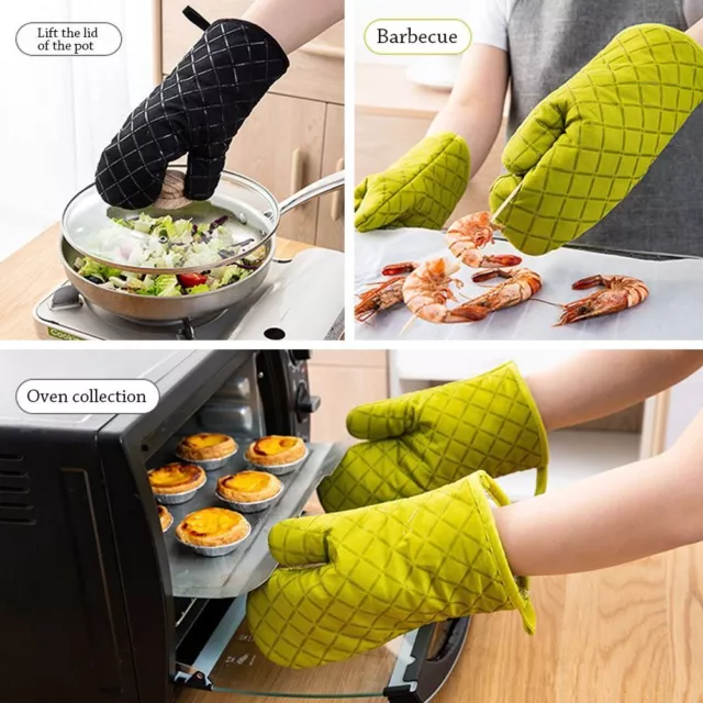 Heat Resistant Microwave Insulation Cooking Mitts Baking Tool Oven Gloves