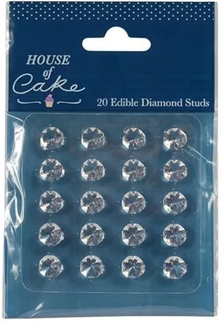 60 X Transparent Comestible Diamants 10mm Gelée Gem Décoration Gâteau - De 2