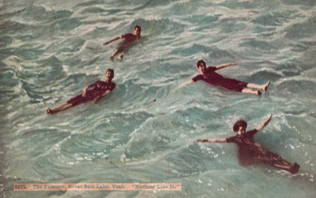 Postcard UT Great Salt Lake Utah The Floaters Posted 1912 Vintage PC H324