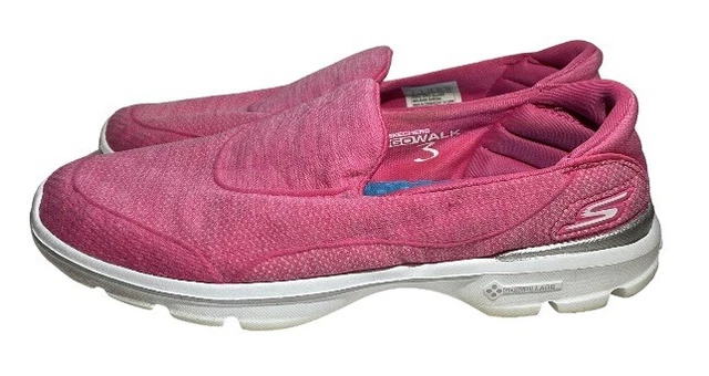 Skechers Go Walk 3 Slip On Shoes Goga Plus Women 6 Pink Walking Athletic Sneaker Skechers Go Walk 3 Slip On Shoes Goga Plus Women 6 Pink Walking Athletic Sneaker