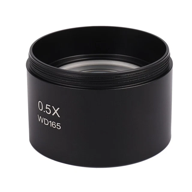 0.5X 2X Barlow Lens Objective Microscope Auxiliary Objective Lens Mounting Thread 42mm 48mm 50mm 52mm Working Distance 30/160mm (Color