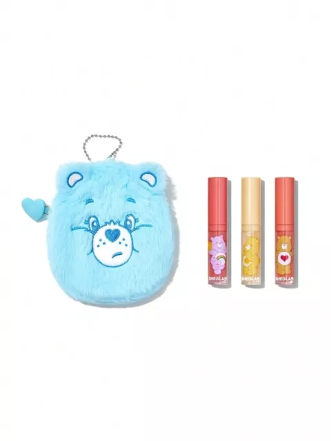 Sheglam Care Bears SHARE A SMILE Lip Set Lipstick Lip Gloss + Bag Authentic