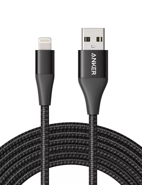 Anker PowerLine+ II Lightning Cable (10ft) MFi Certified for Flawless Compati...