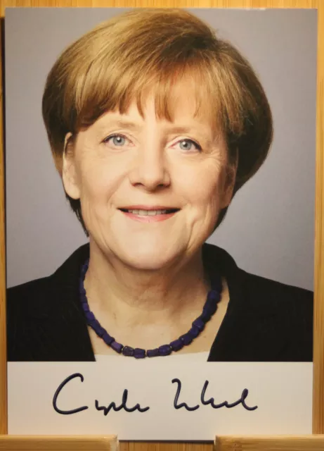 Angela Merkel Orig Autogramm signiert Politik Bundeskanzlerin a D - AK