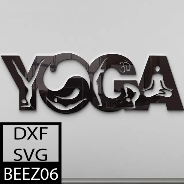 Yoga Metal Wall Art  Wall Art Gift For  SVG cut file for files wall sticker