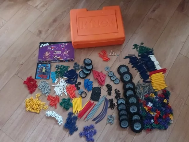 HUGE BUNDLE KNEX inc Basic set missing 2 tiny pieces solid orange carry case 22.50 PicClick UK