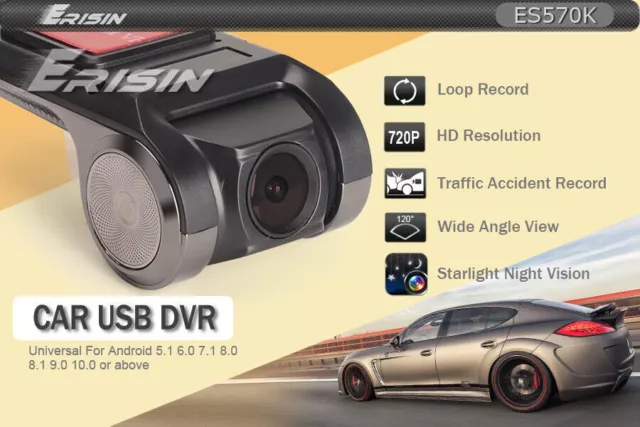 Wasserdicht 120° HD 720P Dash USB Kamera DVR Car Recorder Für Android Autoradio