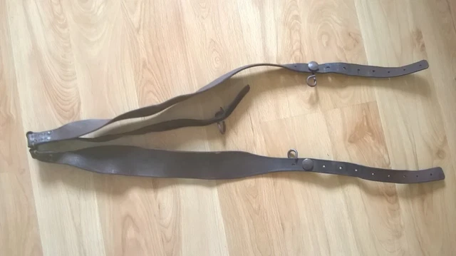 Brelage cuir français 9 trous seconde guerre mondiale - Ceinturons et