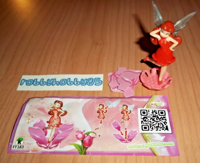 Ff183 Rosetta + Bpz (Logo K Grande) Kinder Sorpresa Italia 2014 Disney Fairies