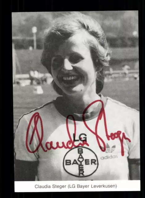 Claudia Steger Autogrammkarte Original Signiert Leichtathletik + A 201390