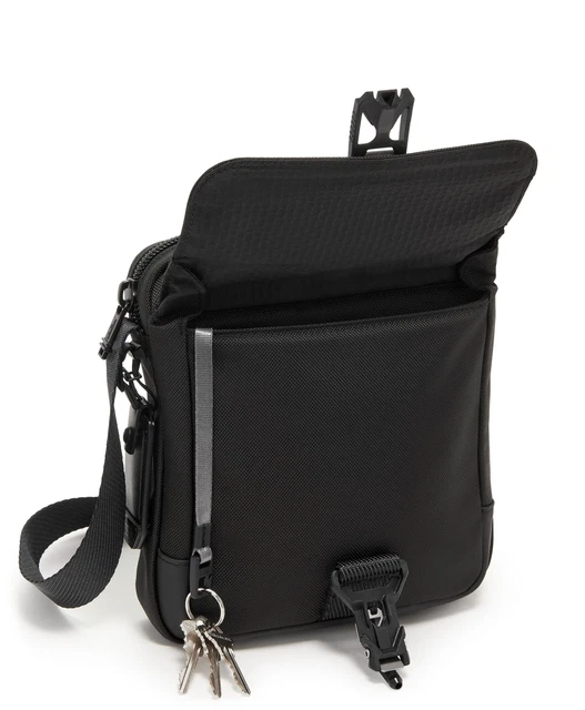 TUMI ALPHA BRAVO Junior Crossbody Bag BLACK 0232709D MSRP $275 100% Authentic 2