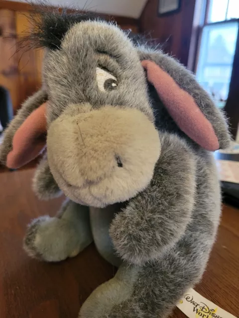 Walt Disney World Eeyore Plush 8" Stuffed Animal Detachable Tail Winnie the Pooh