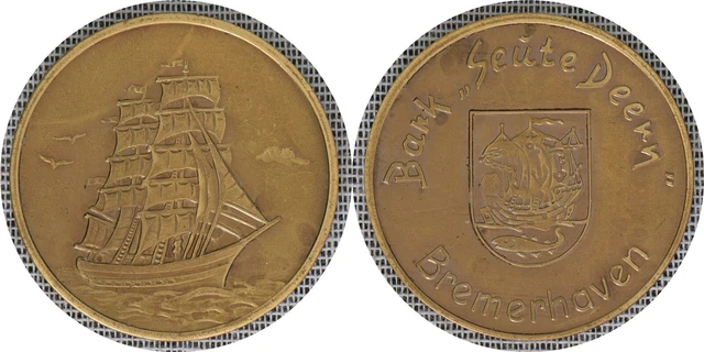 GERMANY Tourist Token - Medal - Bark Seute Deern Bremenhaven Ship