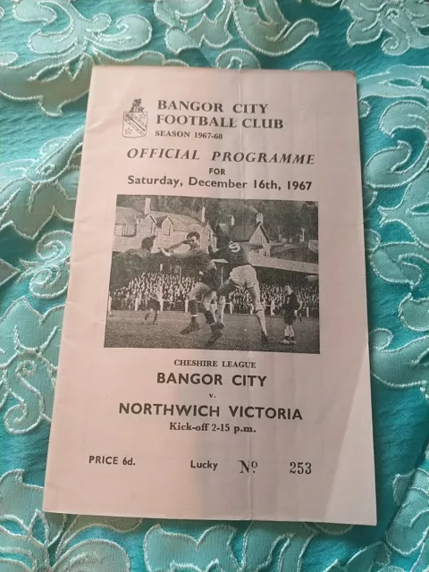 Bangor City vs Northwich Victoria 67/8 Cheshire League