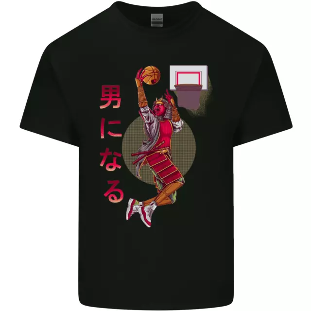 T-shirt da uomo giocatore di basket samurai cotone