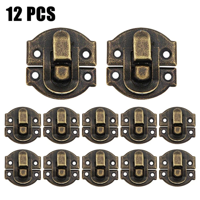 5/12set Jewelry-Box Hasp Clasp Suitcase Wood Chest Cabinet Decorative Lock Latch
