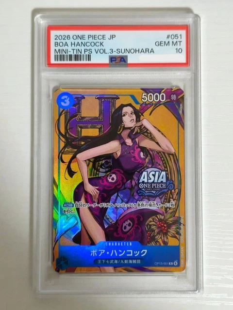 2026 ONE PIECE SUNOHARA BOA HANCOCK #OP13-051 Mini Tin Asia Exc