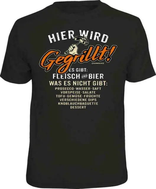 Uomo Griglia T-Shirt - Hier Per Gegrillt - Regalo per Uomini Detto T-Shirt