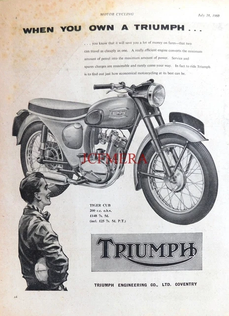 1960 triumph tiger cub for sale