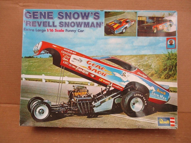 1972 Revell Gene Snow's Revell Snowman Funny Car Model 1/16 Box Only H1481 1972 Revell Gene Snow's Revell Snowman Funny Car Model 1/16 Box Only H1481