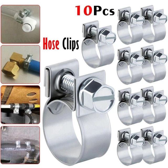 PATIKIL 20 Pinces à Ressort En Acier Manganèse 10×8 Mm – Pour Tubes Ronds/carrés, Déverrouillage Rapide – Argent, 50 Mm