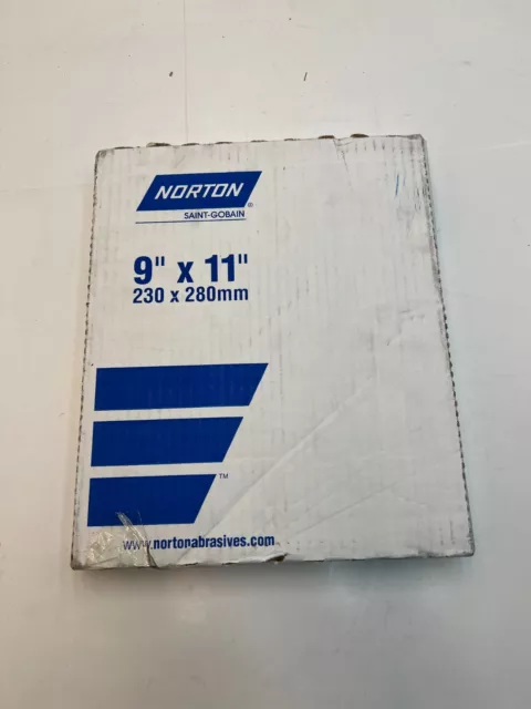 (QTY 100 ) Norton 66261131629 A275OP  Sanding Sheet 9"x 11" Grit P220