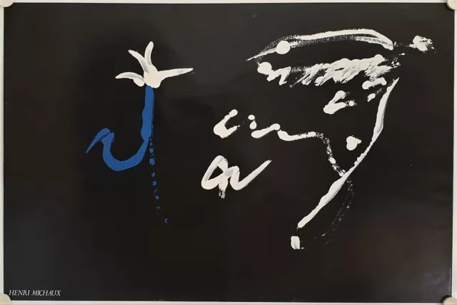 Affiche HENRI MICHAUX 1990 Editions Hazan