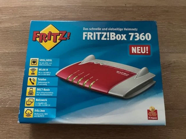 TOP 1&1 HOMESERVER Speed AVM FRITZBox 7360 router WLAN super vectoring ...