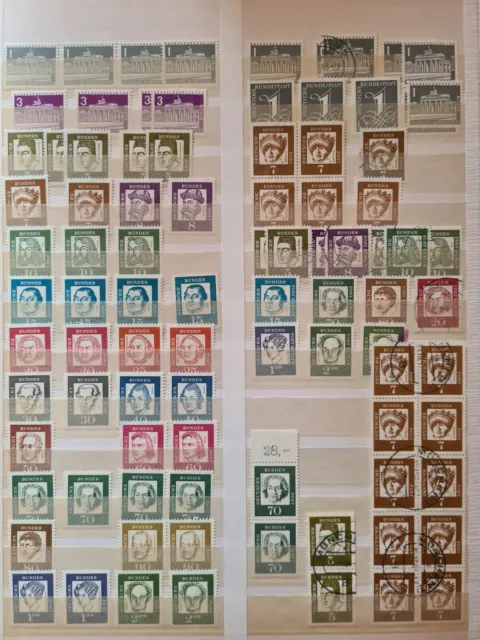 BRD Briefmarkenalbum, postfrisch und gestempelt, Zone u. Deutsches reich