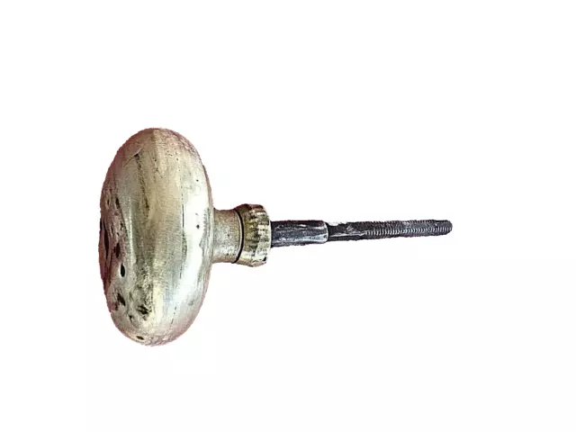 Ancienne grosse poignée de porte ronde en laiton-XIX è