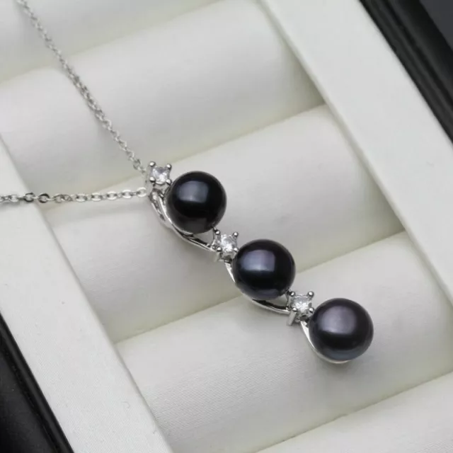 Freshwater Pearl Necklace Pendant 925 Sterling Silver Pendants Gift Jewelry 1Pc