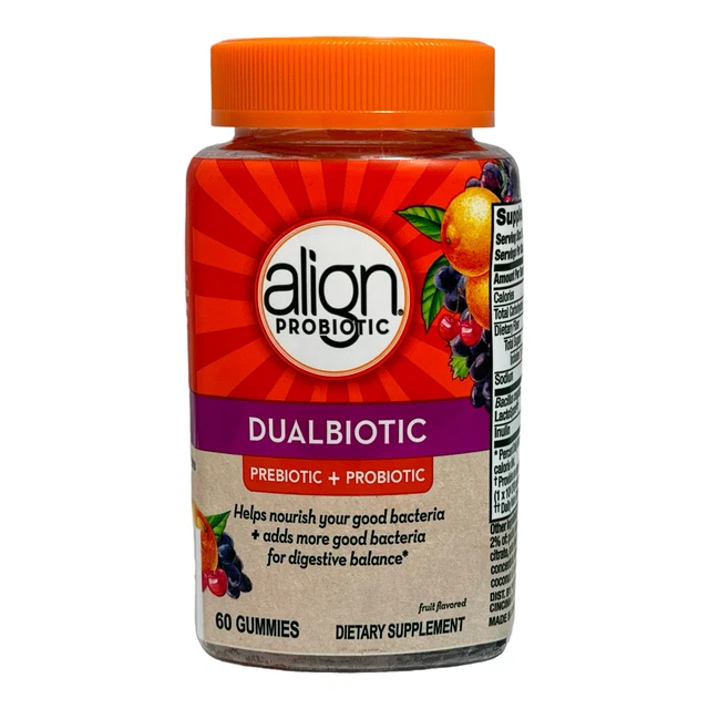 ALIGN PROBIOTIC DUALBIOTIC Prebiotic + Probiotic Fruit Flavored (60