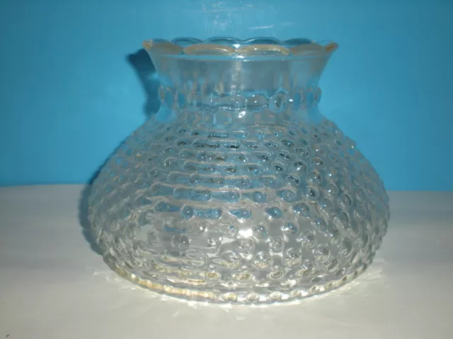 Mini 6" Hobnail Shade Dual Light Student Parlor Table Lamp vtg
