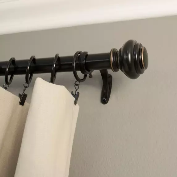 Decopolitan Urn 72 in. - 144 in. Adjustable Curtain Rod 1 in.  Antique Bronze 2