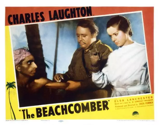 Beachcomber lobby card Charles Laughton Elsa Lanchester 1938 Old Movie Photo