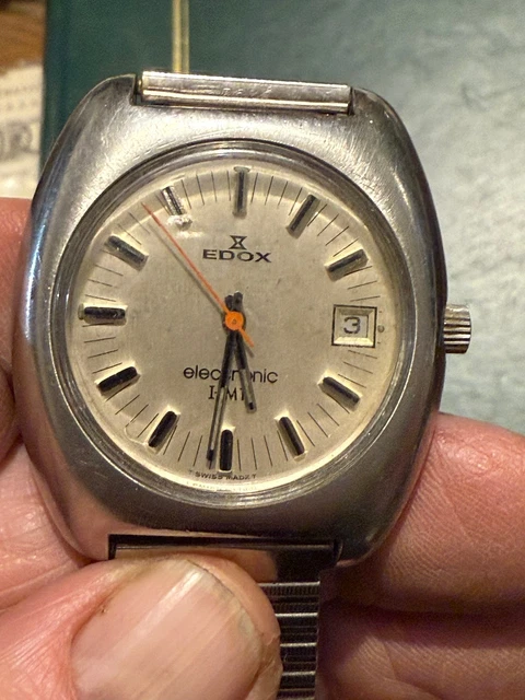Montre Bracelet Edox Incabloc Plongée - Mécanique Manuelle - Vintage - Occasion Fonctionnelle