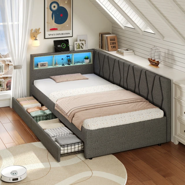 White Triple Sleeper Bunk Bed With Storage Drawers - Parker