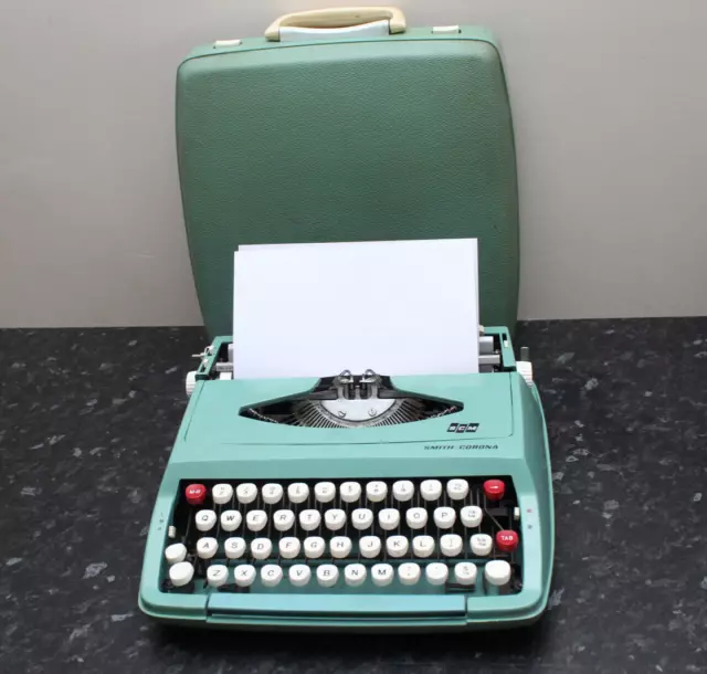 Máquina de escribir SCM Smith Corona Corsair Manual Portátil Verde ALGUNOS DAÑOS FUNCIONANDO