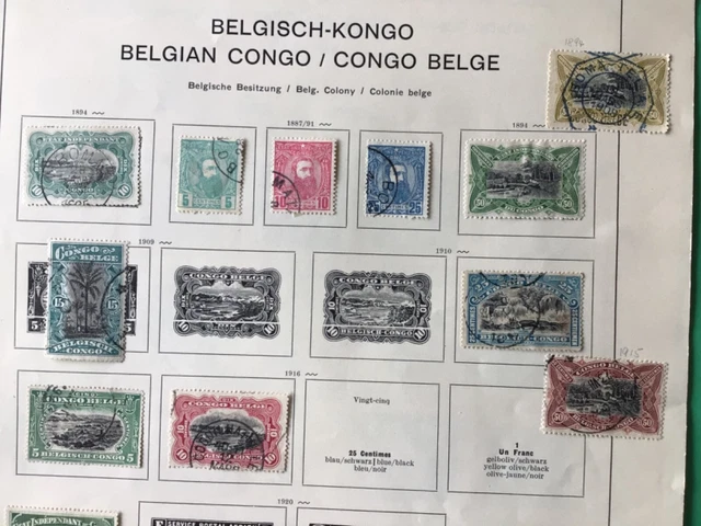 Belgian Congo  collection album pages  mounted mint & used  stamps   Ref A4684