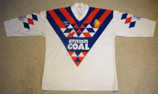 Vintage Great Britain Lions Rugby League Shirt " British Coal" 1992 Umbro- good