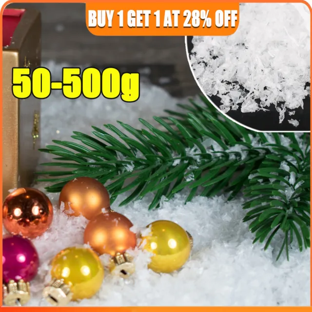 50-500 g fiocchi di neve artificiali finti iridescenti decorazione festa di Natale