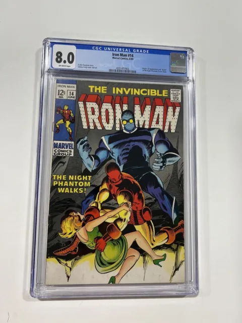 Iron Man 14 Cgc 8.0 Ow Pages Marvel 1969