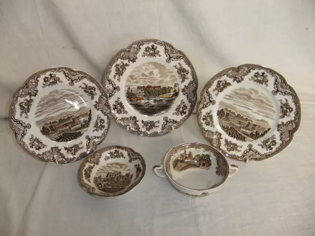 c4 Pottery Johnson Bros - Old Britain Castles - vintage plates, heritage - 8G4B