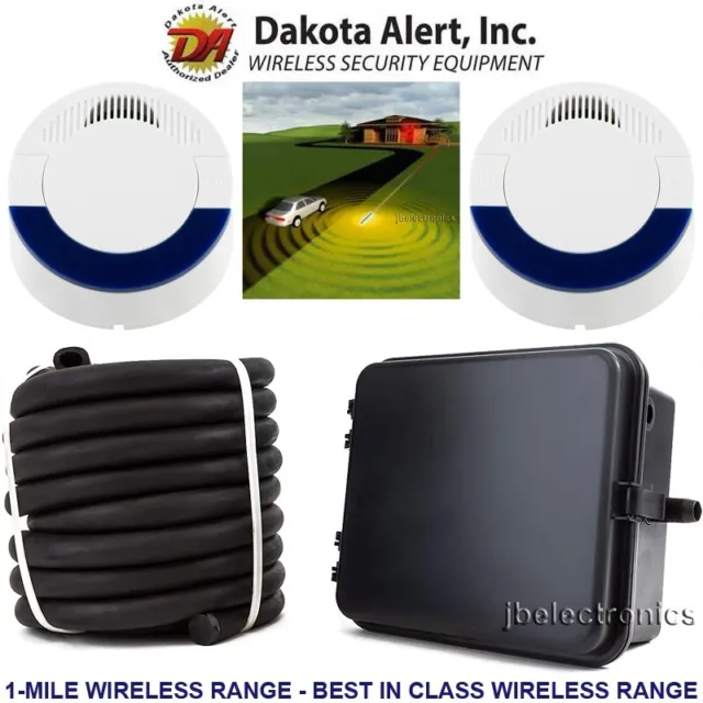 Dakota Alert Dcrh-4000 Rubber Hose Driveway Alarm With 2 Receivers New