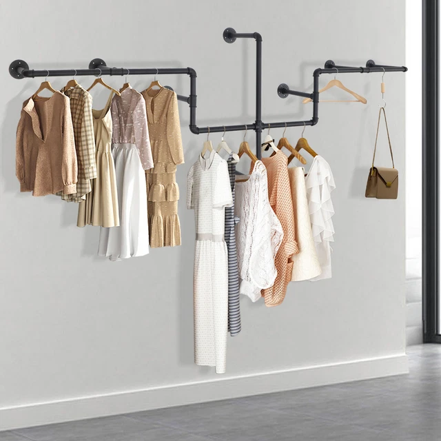 WALL MOUNTED CLOTHES Rack Clothing Garment Display Rack Retail