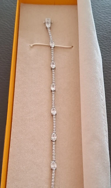 cubic zirconia goldsmiths silver bracelet