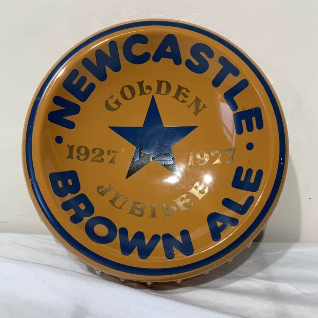 Vintage Newcastle Brown Ale Commemorative Golden Jubilee Ashtray - Man Cave Pub