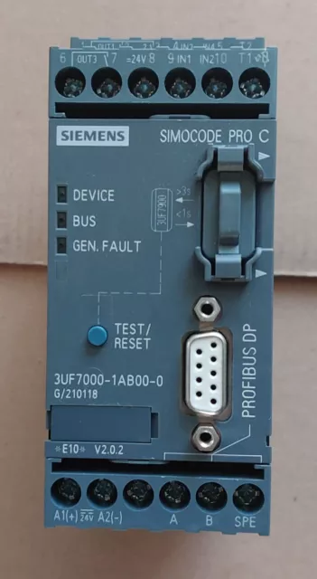Siemens 3UF7000-1AB00-0 SIMOCODE Pro C Grundgerät Profibus DP E10