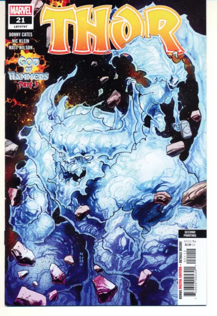 Thor #21 E 2nd Print Nic Klein Variant NM Marvel Comics 2022 GOD OF HAMMERS
