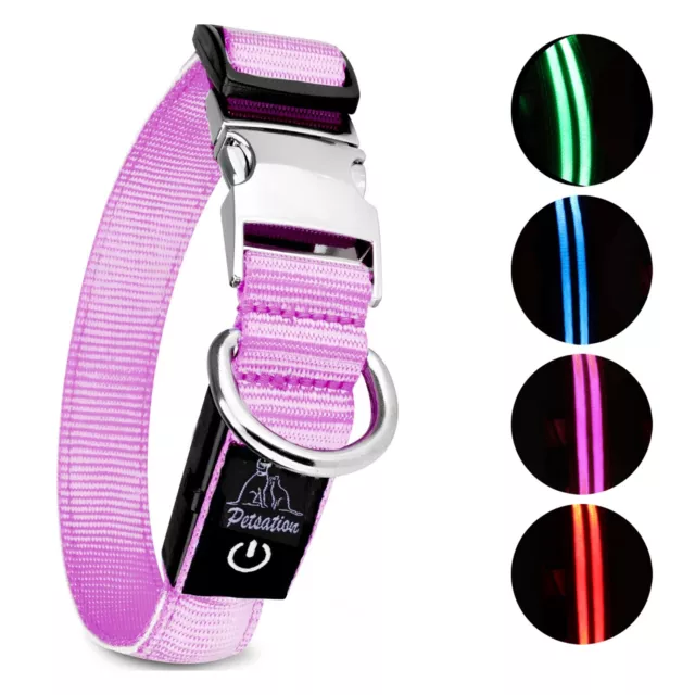 Hundehalsband Leuchthalsband Hund LED Hund Leuchtband Leuchtendes Hundehalsband 3